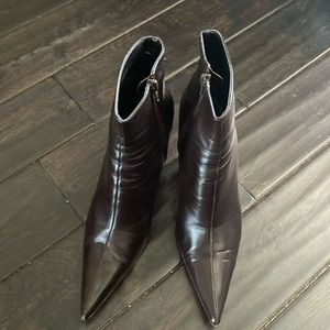 Steven by Steve Madden leather booty chocolate brown size 9 from Bloomingdales